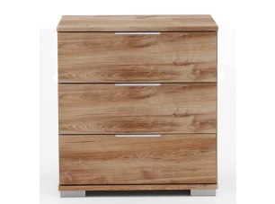 Noční stolek Easy Plus, 3 zásuvky, dub prkenný