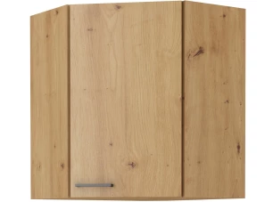 Horní rohová kuchyňská skříňka Modena 60/60 cm, dub artisan/černá