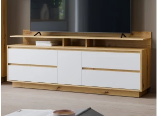 TV skříňka Foggia 188 cm, dub artisan/bílá