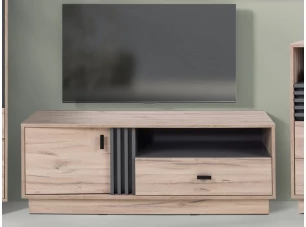 TV skříňka Ancona, 125 cm, dub estana/antracit