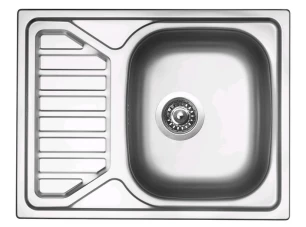 Nerezový dřez s odkapem Sinks Okio 650 V, matný