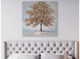 Ručně malovaný obraz Strom života 100x100 cm, výrazná struktura