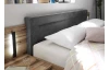 Postel s nočními stolky Sarnia 180x200 cm, srubová prkna/tmavý beton