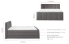 Postel boxspring Fresco 180x200 cm, modrá látka