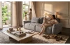 Velká pohovka s rozkladem Alia, holubí šedá látka