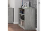 Nízký regál Carlos, šedý beton, šířka 75 cm