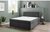 Postel boxspring Aston 180x200 cm, antracitově šedá látka