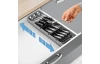 Organizér na příbory UniFit 40-49 cm, šedý