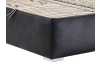 Postel Kamila 160x200 cm, antracitová látka ve vintage optice, s matracemi