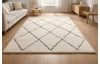 Koberec Ideal Shaggy 80x150 cm, diamant krémový/černý