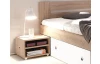 Postel s nočními stolky Stefan 140x200 cm, dub sonoma/bílá
