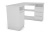 Rohový psací stůl Carlos, bílý