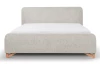 Postel Flamingo 180x200 cm, šedo-béžová strukturovaná tkanina
