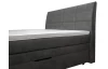 Postel boxspring Bonny 180x200 cm, antracitová vintage látka