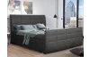 Postel boxspring Bonny 180x200 cm, antracitová vintage látka