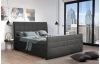 Postel boxspring Bonny 180x200 cm, antracitová vintage látka