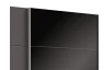 Šatní skříň Easy Plus, 225 cm, grafit/černé sklo