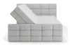 Postel boxspring Shadow 180x200 cm, světle šedá strukturovaná látka