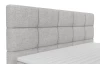 Postel boxspring Shadow 180x200 cm, světle šedá strukturovaná látka