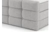 Postel boxspring Shadow 180x200 cm, světle šedá strukturovaná látka