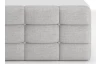 Postel boxspring Shadow 180x200 cm, světle šedá strukturovaná látka