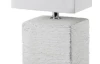Stolní lampa Ping, bílá látka