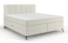 Postel boxspring Bergamo 180x200 cm, světle krémová látka