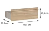 TV skříňka Arank 163 cm, dub mauvella/černá