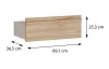 Komoda Arank 118  cm, dub mauvella/černá