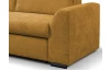 Rohová sedačka Arya, žlutá strukturovaná tkanina, levý roh