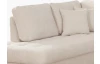 Sedačka Split, krémová látka, tvar levé U, s rozkladem