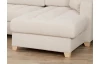 Sedačka Split, krémová látka, tvar levé U, bez rozkladu
