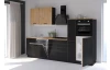 Kuchyňská linka Blacky, černá/dub artisan