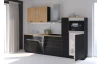 Kuchyňská linka Blacky, černá/dub artisan