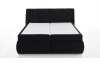 Postel boxspring Agnes 180x200 cm, leskle černá látka