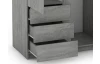 Šatní skříň Carlos, šedý beton, 100 cm