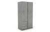 Šatní skříň Carlos, šedý beton, 100 cm