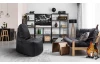 Sedací pytel Gamer Nest, černá látka/černá ekokůže