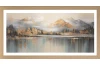 Rámovaný obraz Horská krajina 49x23 cm, efekt ruční malby
