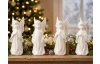 Dekorační soška (mix) Stojící anděl, bílý porcelán
