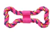 Hračka pro psa Přetahovací kost 19 cm, modrá/růžová