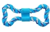 Hračka pro psa Přetahovací kost 19 cm, modrá/růžová