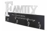 Nástěnný věšákový panel Family, bílý/černý