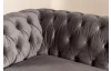 Pohovka Chesterfield, středně šedá látka