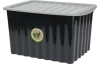 Úložný box s víkem 30x16 cm, černý, recyklovaný plast