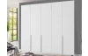 Šatní skříň New York D, 225 cm, bílá/bílý lesk