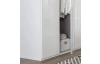 Šatní skříň New York D, 225 cm, bílá/bílý lesk