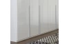 Šatní skříň New York D, 225 cm, bílá/bílý lesk