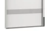 Šatní skříň Monaco, 225 cm, bílá/šedé sklo