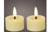LED čajová svíčka (2 ks) Lumineo 4,4x5,2 cm, krémová vosková